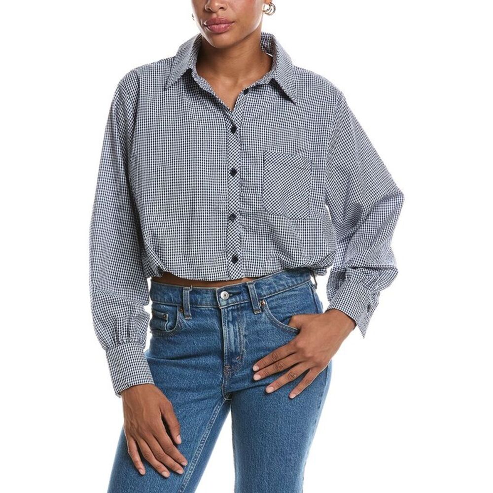 Estellina Womens  Check Jacket Top, Blue